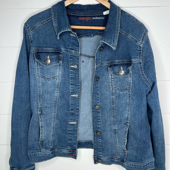 Wrangler Denim Jacket Womens Size Large - Picture 1 of 4
